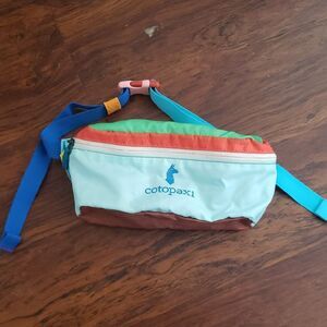 Cotopaxi Colorful Hip Pack with Blue Strap Outdoor Casual Trendy Retro Y2K